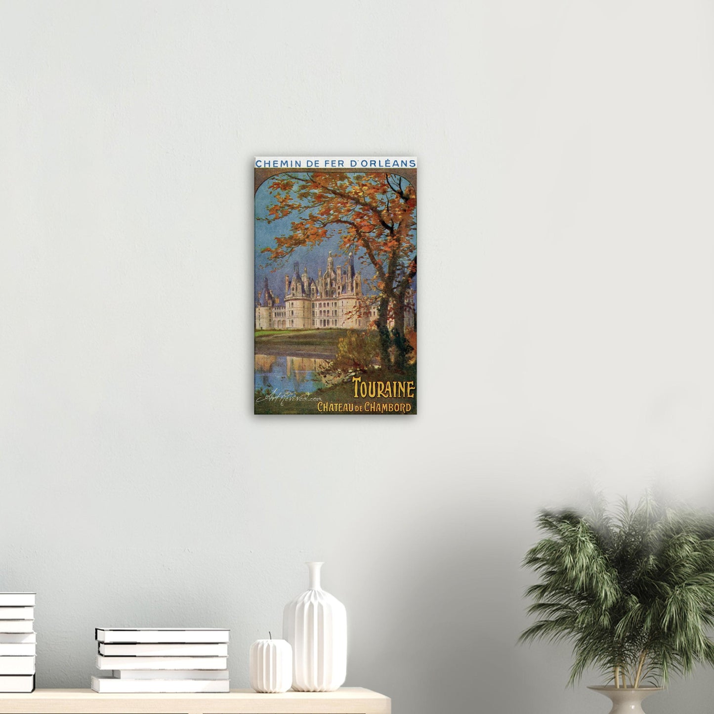 Vintage Wall Art Canvas - Chemin de Fer l'Orleans Chateau de Chambord (1900-1910)