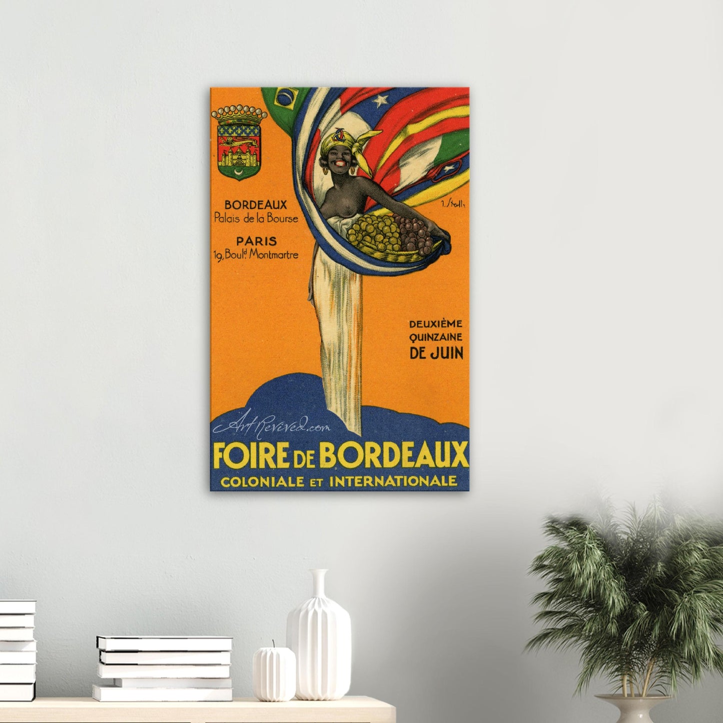 Vintage Wall Art Canvas - Foire de Bordeaux (06-15-1932)