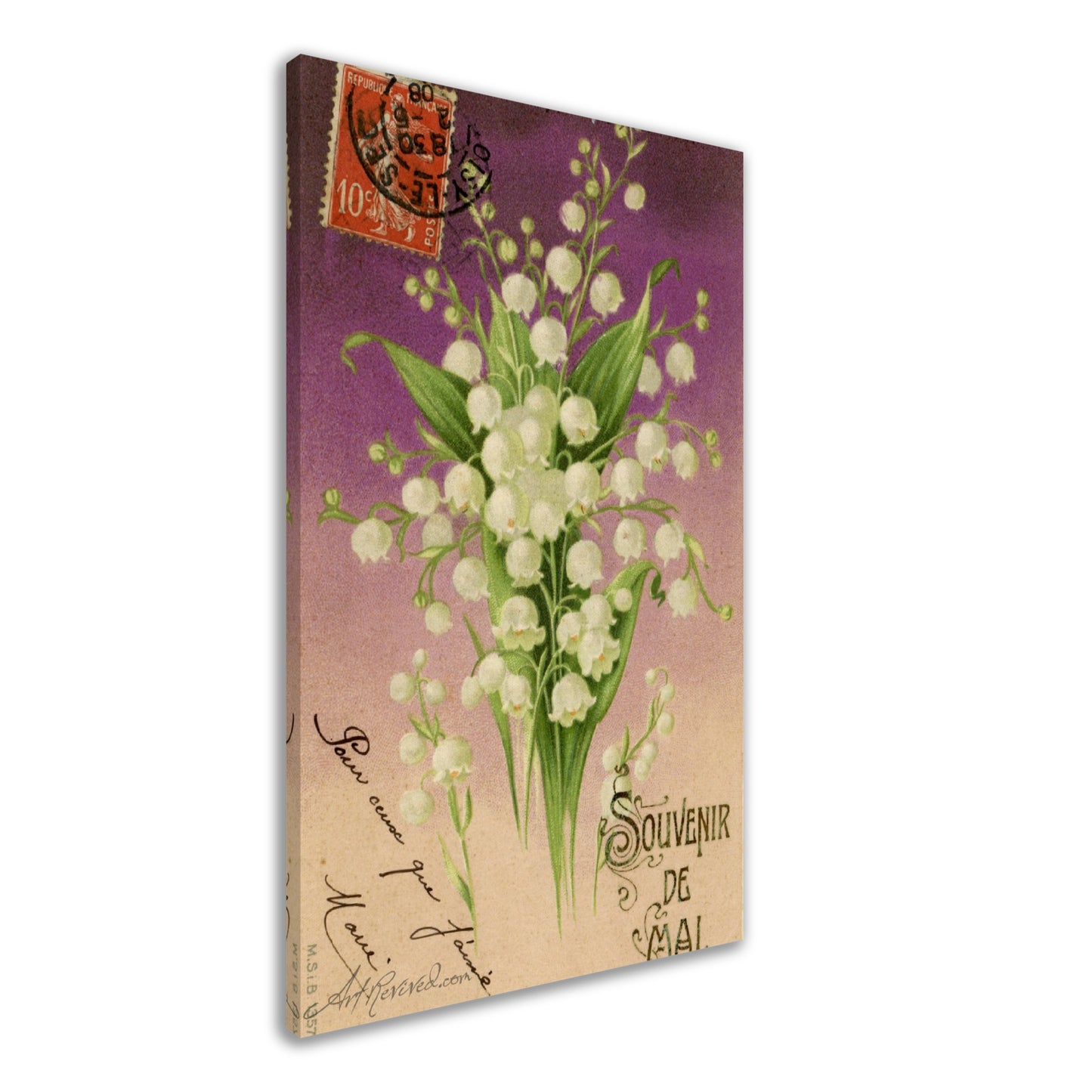 Vintage Lilies of the Valley Wall Art Canvas (05-02-1908)