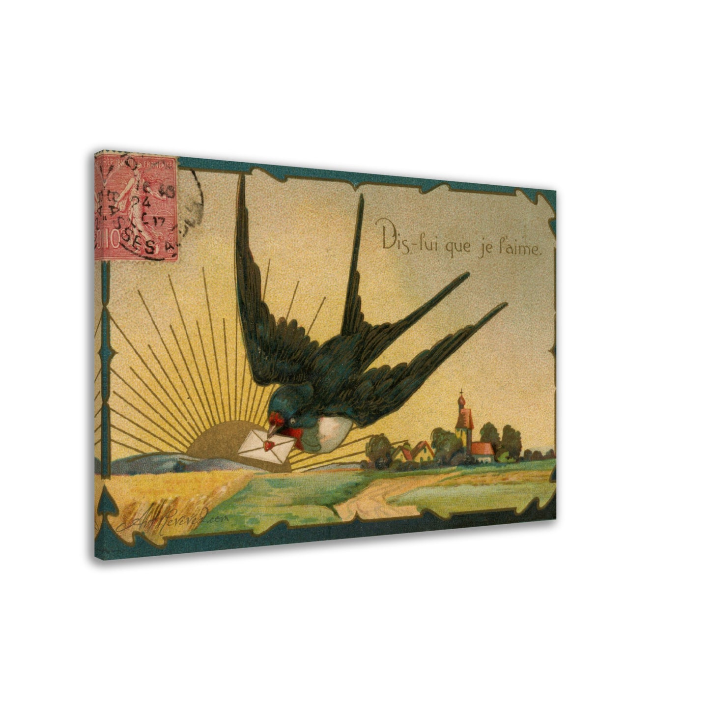 Vintage 'Tell Him I Love Him' Wall Art Canvas (03-24-1917)