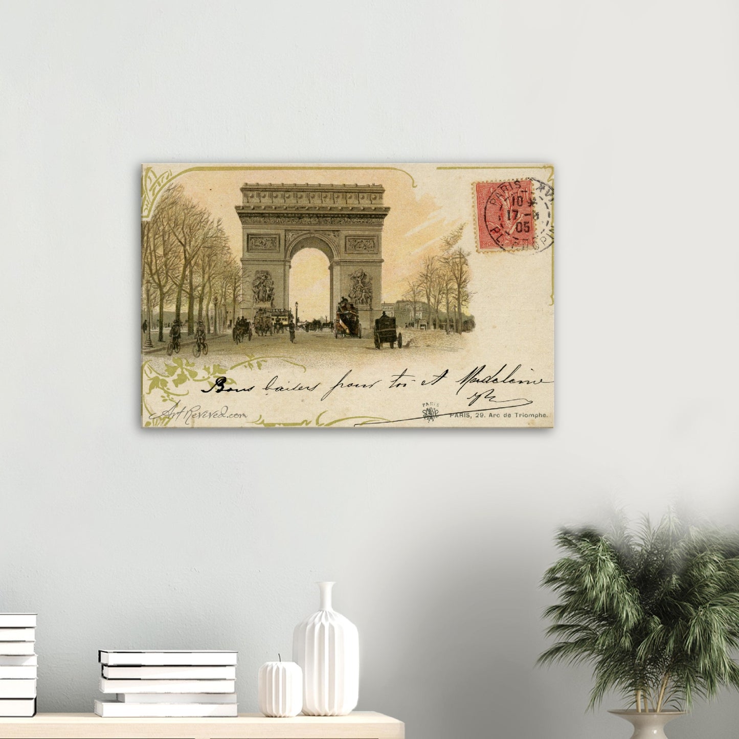 Vintage Wall Art Canvas - Paris L'Arc de Triumphe (08-17-1905)