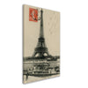 Vintage Eiffel Tower Wall Art Canvas: River Seine & Bateaux-Mouche (12-02-1911)