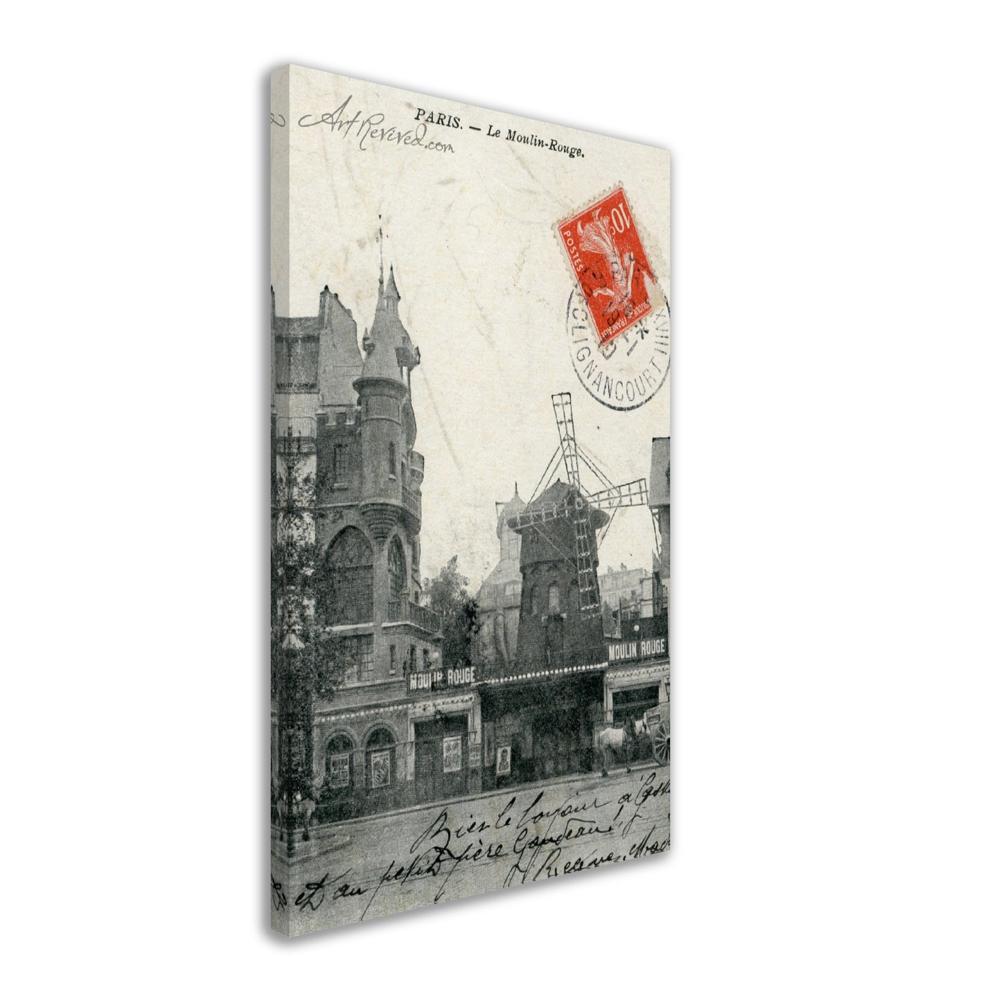 Vintage Wall Art Canvas - Paris Moulin Rouge (01-19-1919)