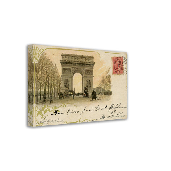 Vintage Wall Art Canvas - Paris L'Arc de Triumphe (08-17-1905)