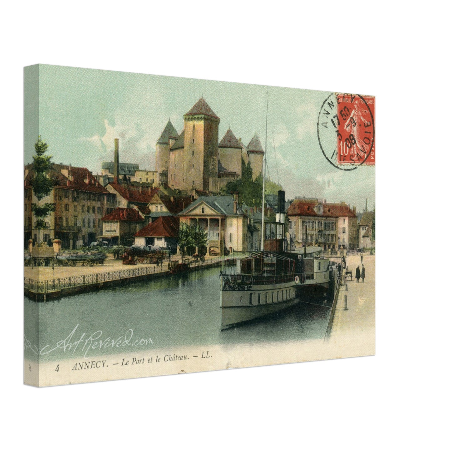 Château de Annecy Vintage Wall Art Canvas: 12th-16th Century French Castle (09-03-1908)