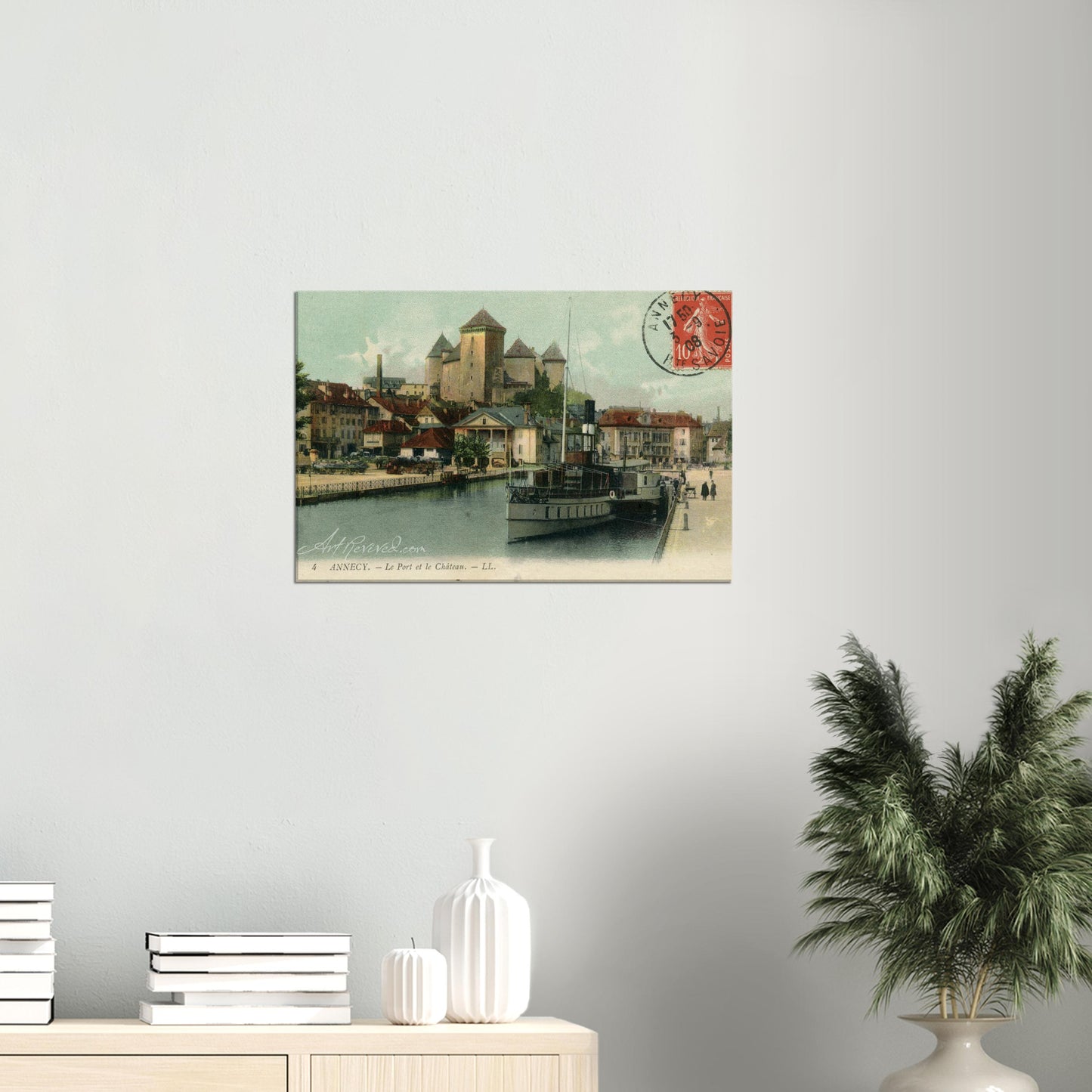 Château de Annecy Vintage Wall Art Canvas: 12th-16th Century French Castle (09-03-1908)