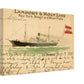 Vintage Wall Art Canvas - Lamport & Holt Line SS Byron (Mailed 11-19-1902)