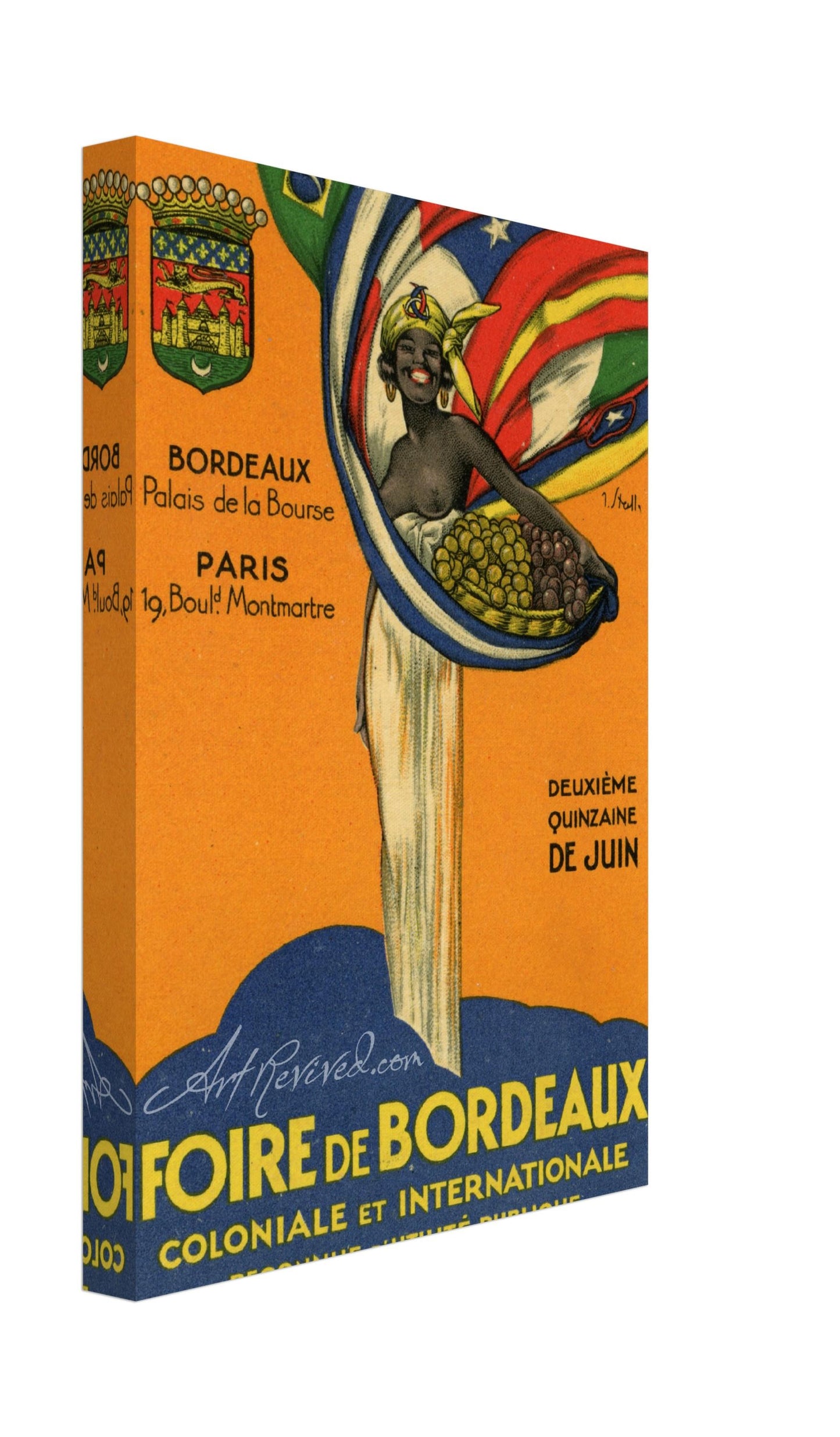 Vintage Wall Art Canvas - Foire de Bordeaux (06-15-1932)