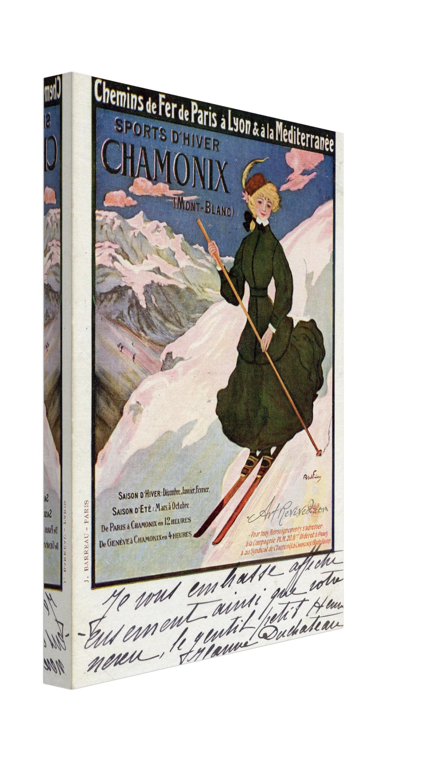 Vintage Wall Art Canvas - Chemin de Fer Chamonix (11-07-1907)