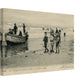 Vintage Wall Art Canvas - Luc-sur-Mer: The Beach at Low Tide (Mailed 1900-1910)