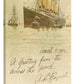 Vintage Hamburg Amerika Line Deutschland Wall Art Canvas (Mailed 03-17-1902)