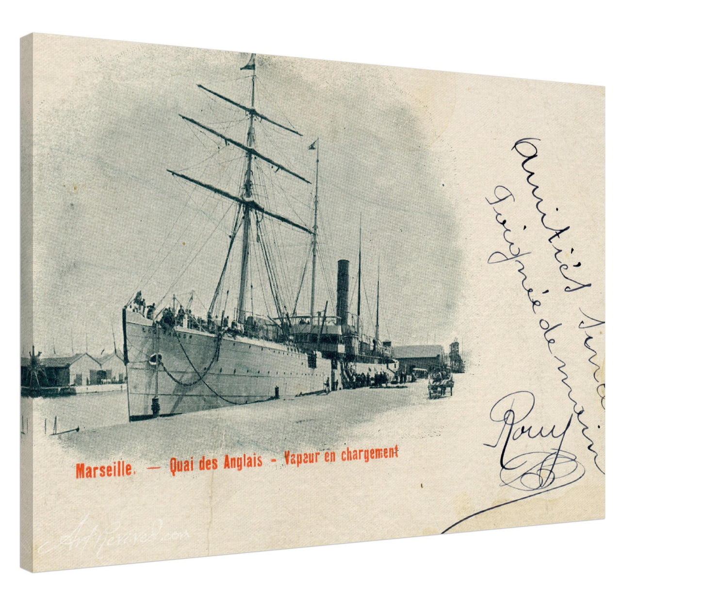French steamship Les Rades in English wharf
