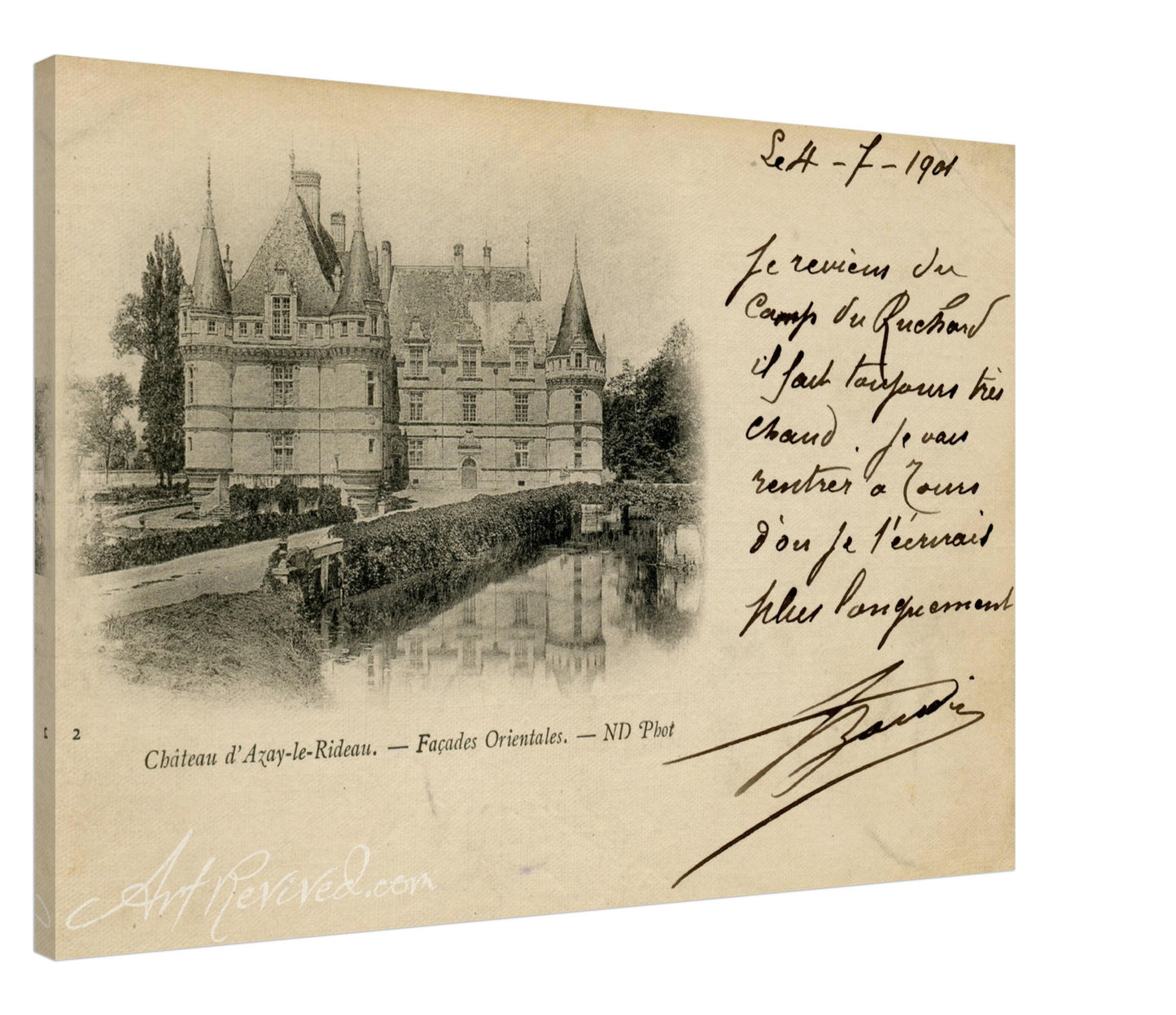 Chateau D'Azay-Le-Rideau 1901