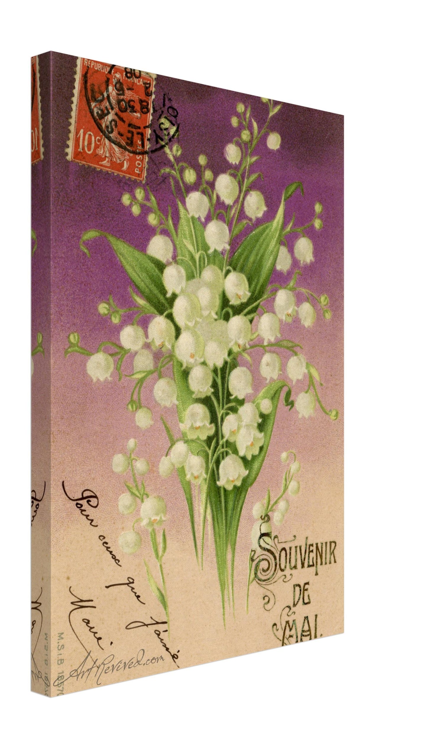 Vintage Lilies of the Valley Wall Art Canvas (05-02-1908)