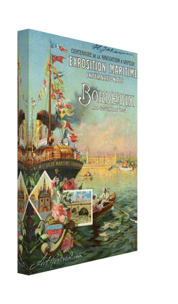 Expo Maritime Int Bordeaux FR Vintage Wall Art Canvas: Maritime Exhibition (1907)