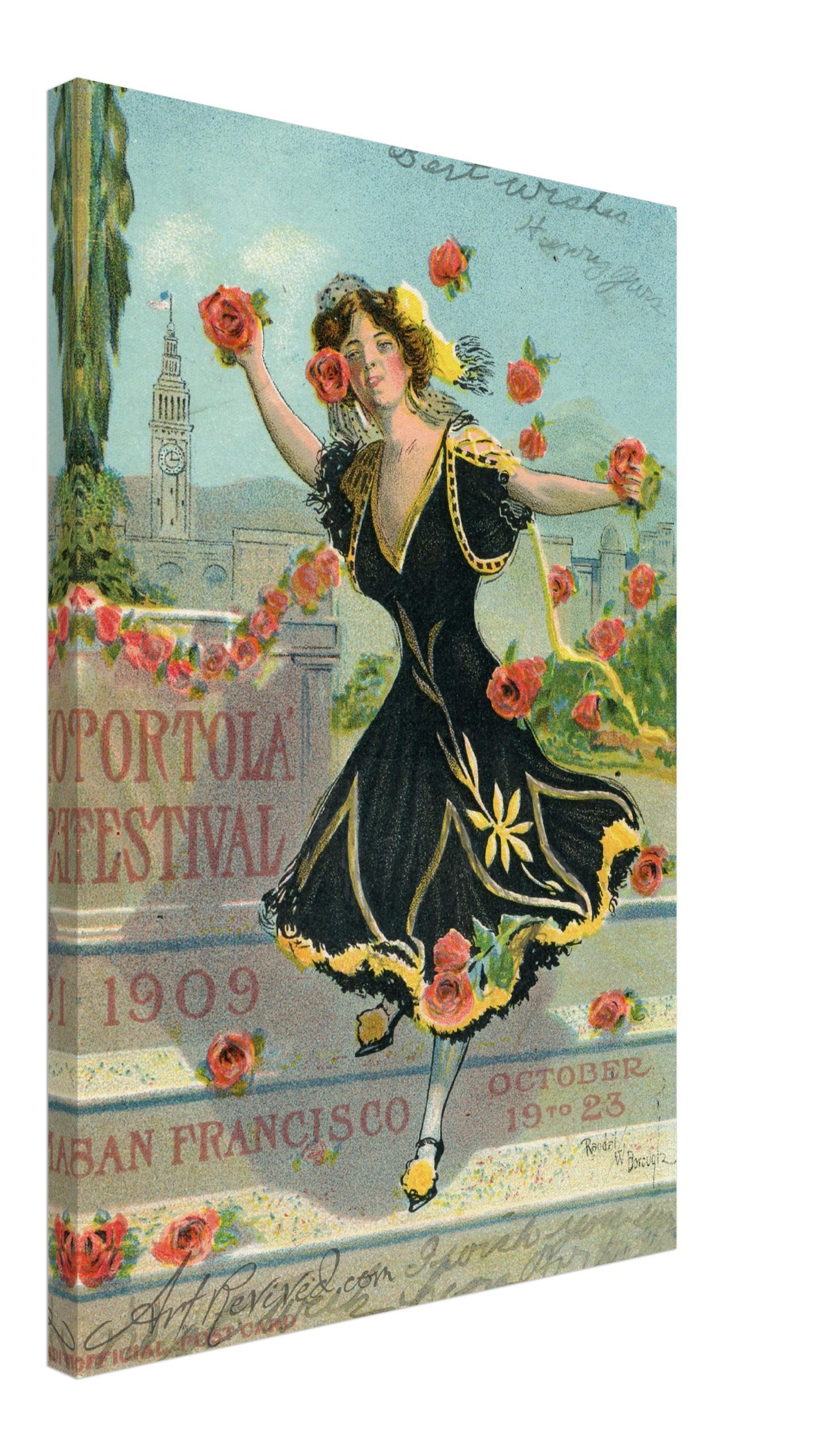 Portola Festival San Francisco Oct 1909  Throwing roses