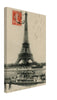 Vintage Eiffel Tower Wall Art Canvas: River Seine & Bateaux-Mouche (12-02-1911)