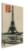 Vintage Eiffel Tower Wall Art Canvas: River Seine & Bateaux-Mouche (12-02-1911)