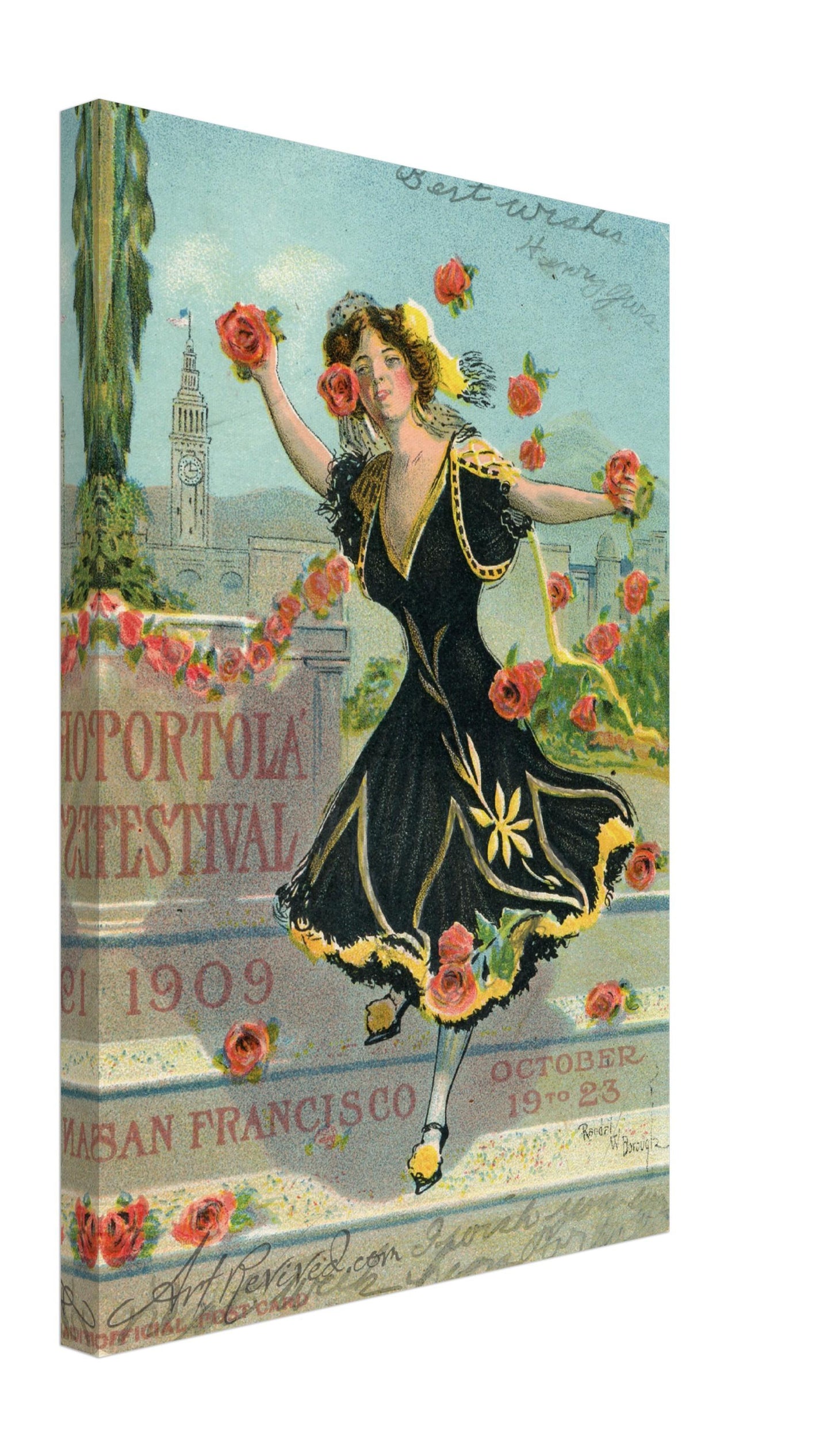 Portola Festival San Francisco Oct 1909  Throwing roses