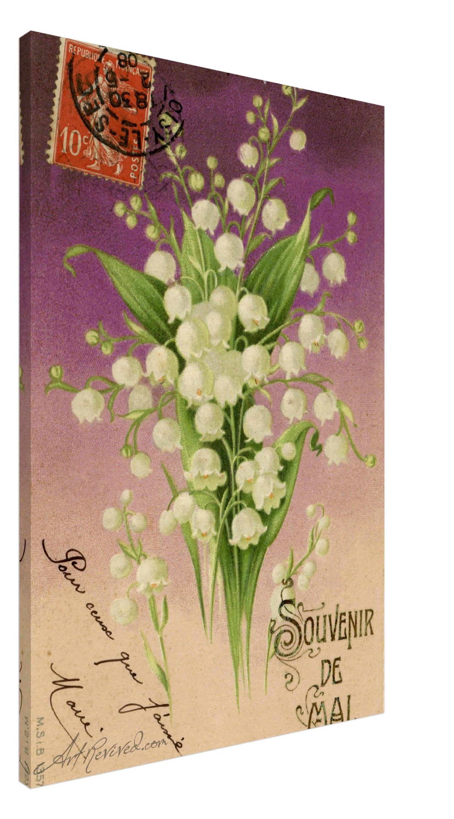 Vintage Lilies of the Valley Wall Art Canvas (05-02-1908)