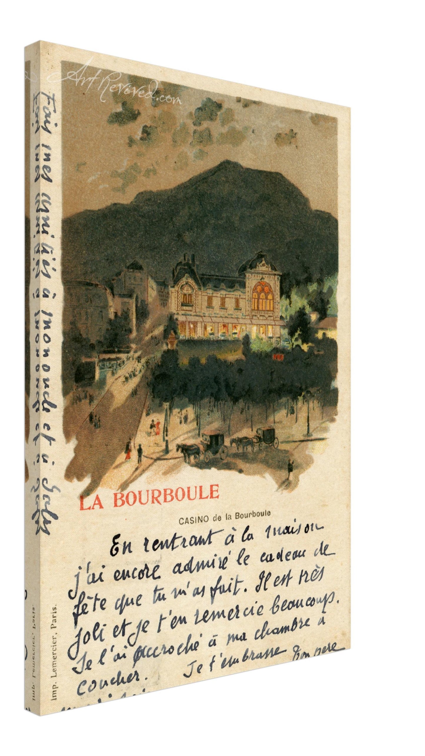 Casino-La Bourboule personal message on the bottom