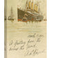 Vintage Hamburg Amerika Line Deutschland Wall Art Canvas (Mailed 03-17-1902)